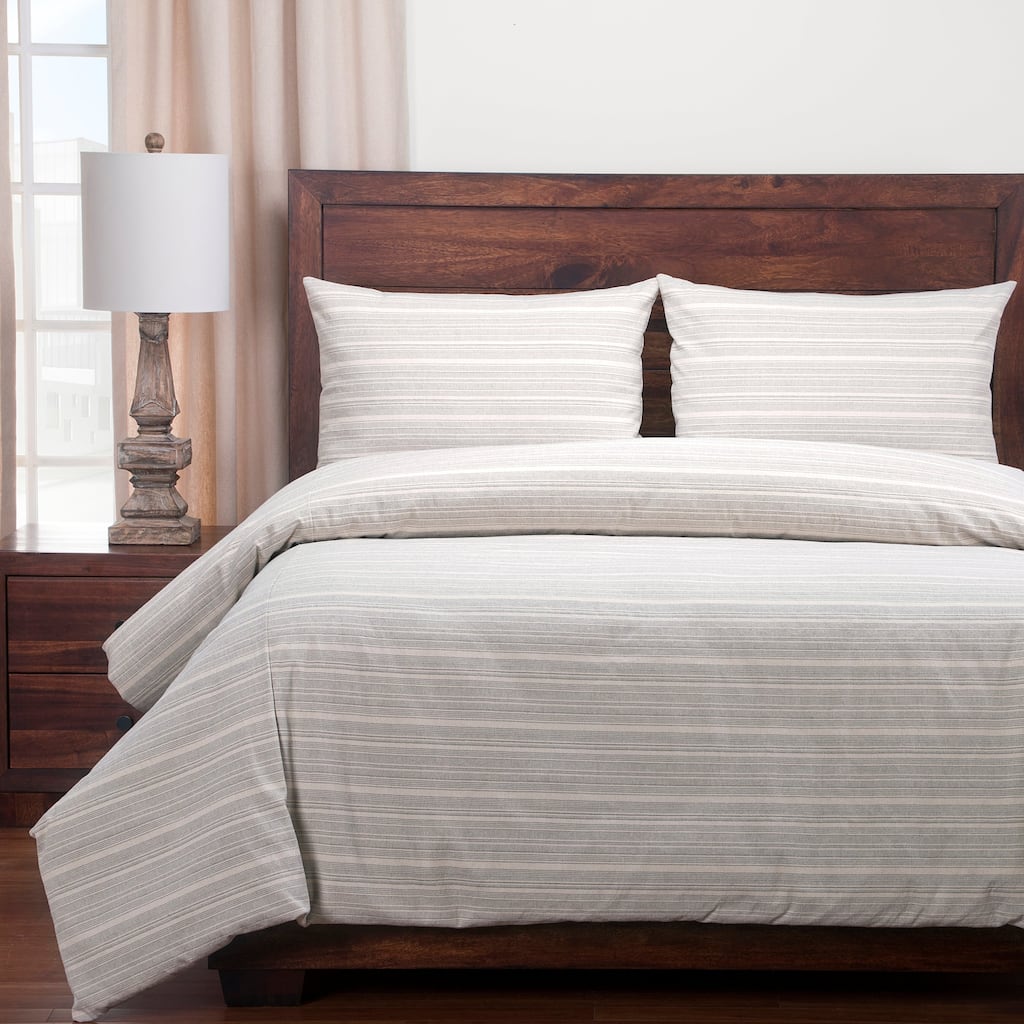 Siscovers Sunwashed Striped Farmhouse Duvet and Shams Set