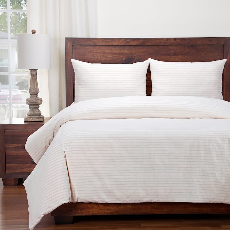 Siscovers Ticking Stripe Farmhouse Duvet and Shams Set