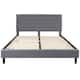 Logan King Size Light Grey Fabric Platform Bed with Button Tufted ...