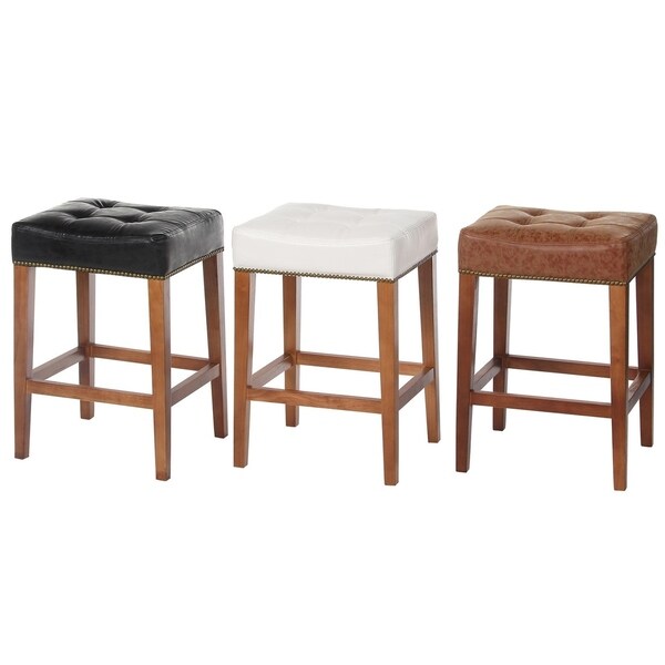 Handmade 26" Nashville Vintage Leather Counter Stool
