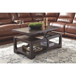 Rogness Casual Lift Top Cocktail Table Rustic Brown