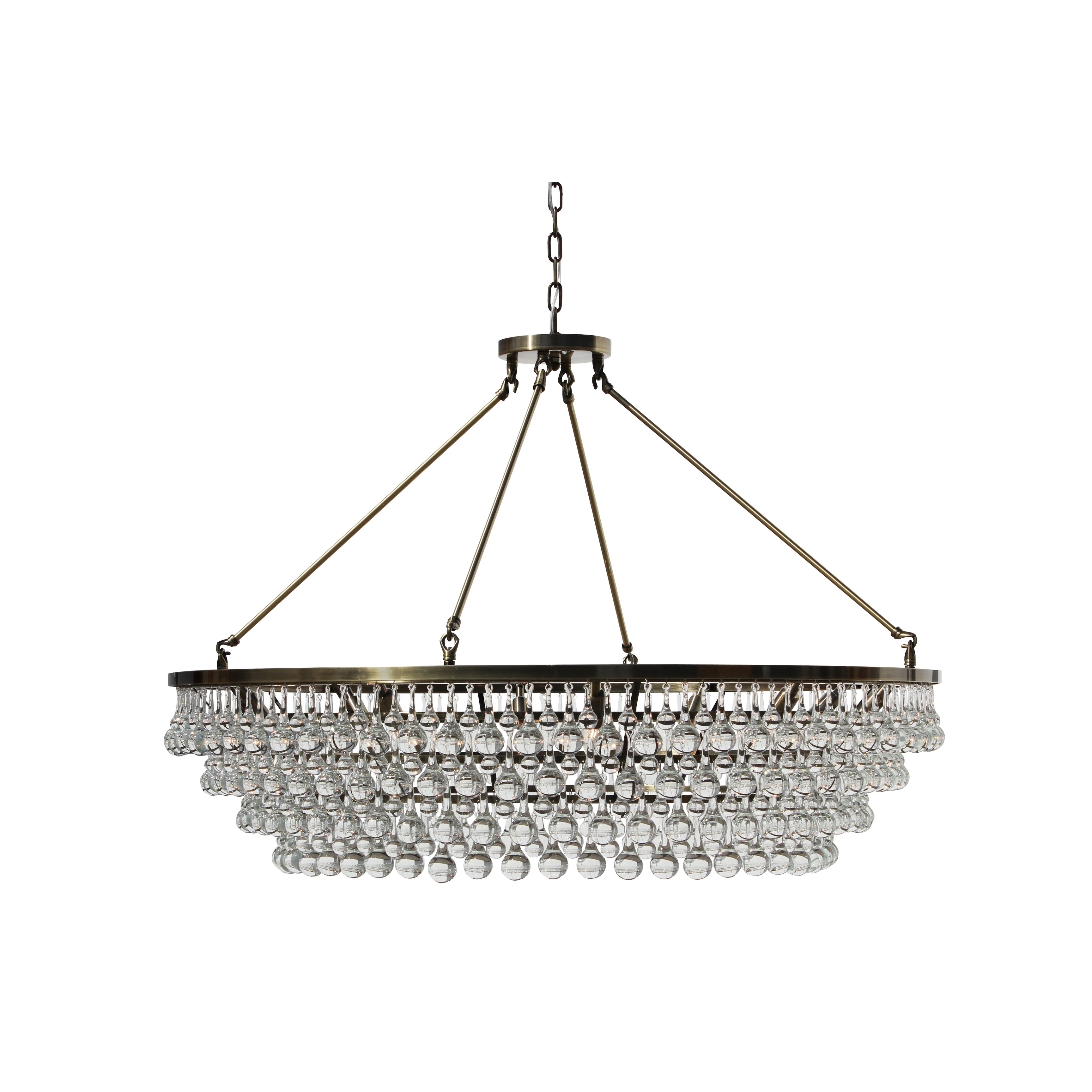 Celeste Extra Large Crystal Chandelier, Antique Brass 10 Lights - Chandeliers For Bedrooms by Overstock.com