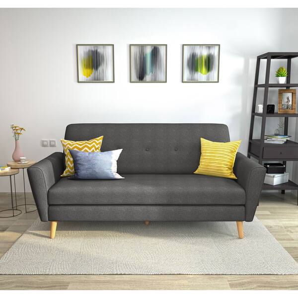 Shop Gretchen Mid Century Fabric Sofa Couch By Christopher Knight