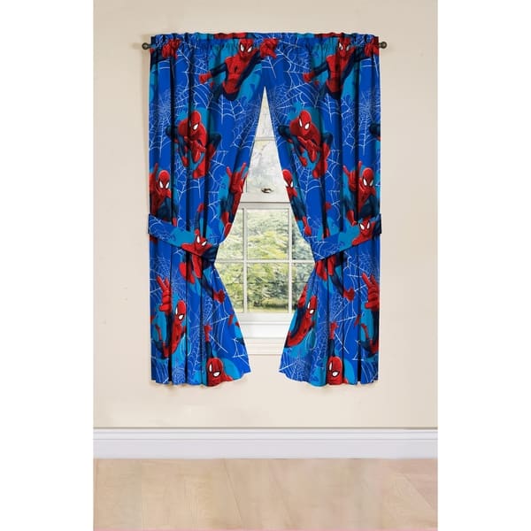 slide 1 of 1, Marvel Spiderman Astonish 4 PC Curtain Set