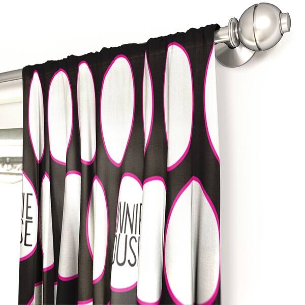Shop Disney Minnie Mouse Dots Black Dots 4 Pc Curtain Set Free