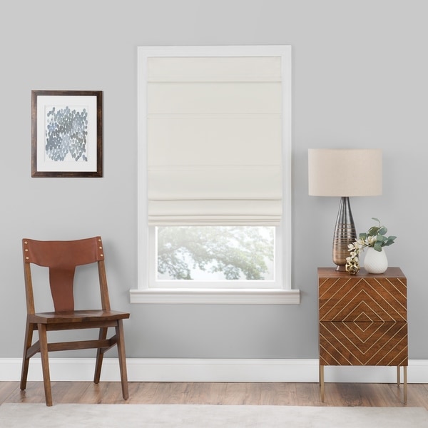 Cordless Blackout Roman Shade Ivory