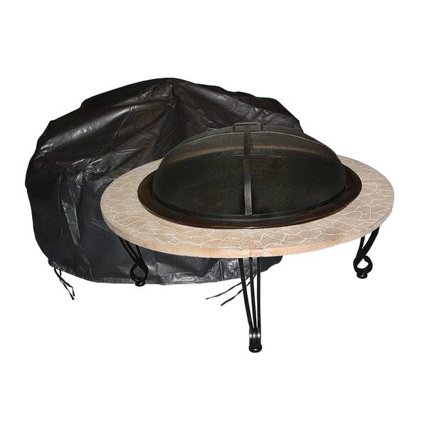Large Outdoor Round Fire Pit Vinyl Cover Large Outdoor Round Fire Pit Vinyl Cover