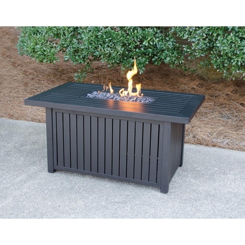 Shop Lp Gas Outdoor Fire Pit With Aluminum Mantel Free Shipping