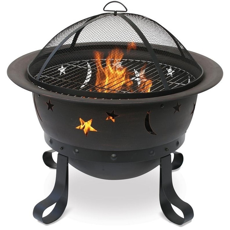 Endless Summer Oil Rubbed Bronze Outdoor Fire Pit with Stars and Moons