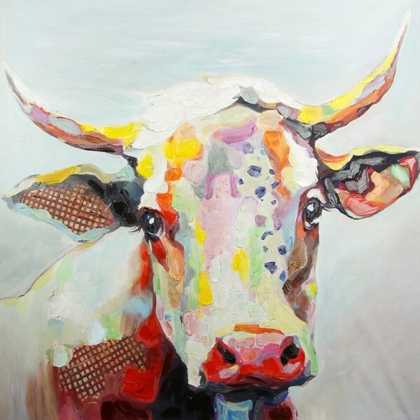 COW RED CANVAS PRINT PICTURE WALL ART HOME DECOR FREE FAST DELIVERY