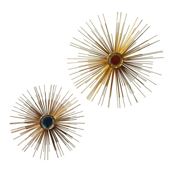 Shop Starburst Gold With Colored Centers Metal Wall Décor ...
