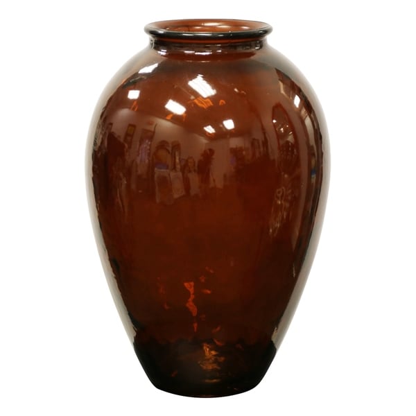 Rust Red Recycled Glass Vase - Overstock - 20968417