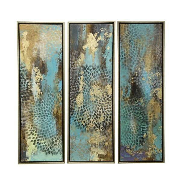 Hand Painted Framed Canvas Wall Art (Set of 3) Overstock 20968500