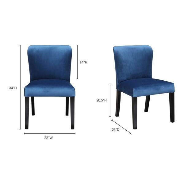 deep blue dining chairs
