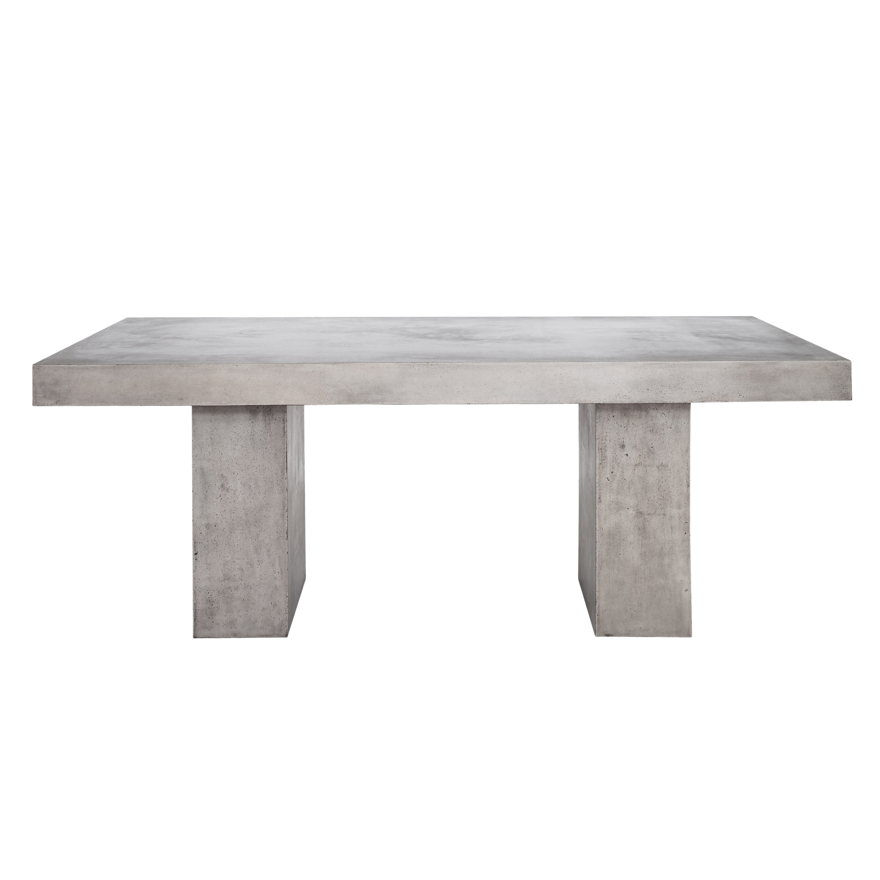 grey concrete look dining table