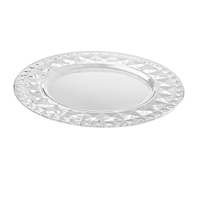 Majestic Gifts Glass Charger W/ designed Border-12.5"D- Made in Europe-S/2