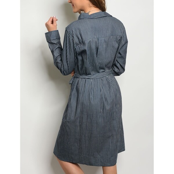 denim shirt dress knee length