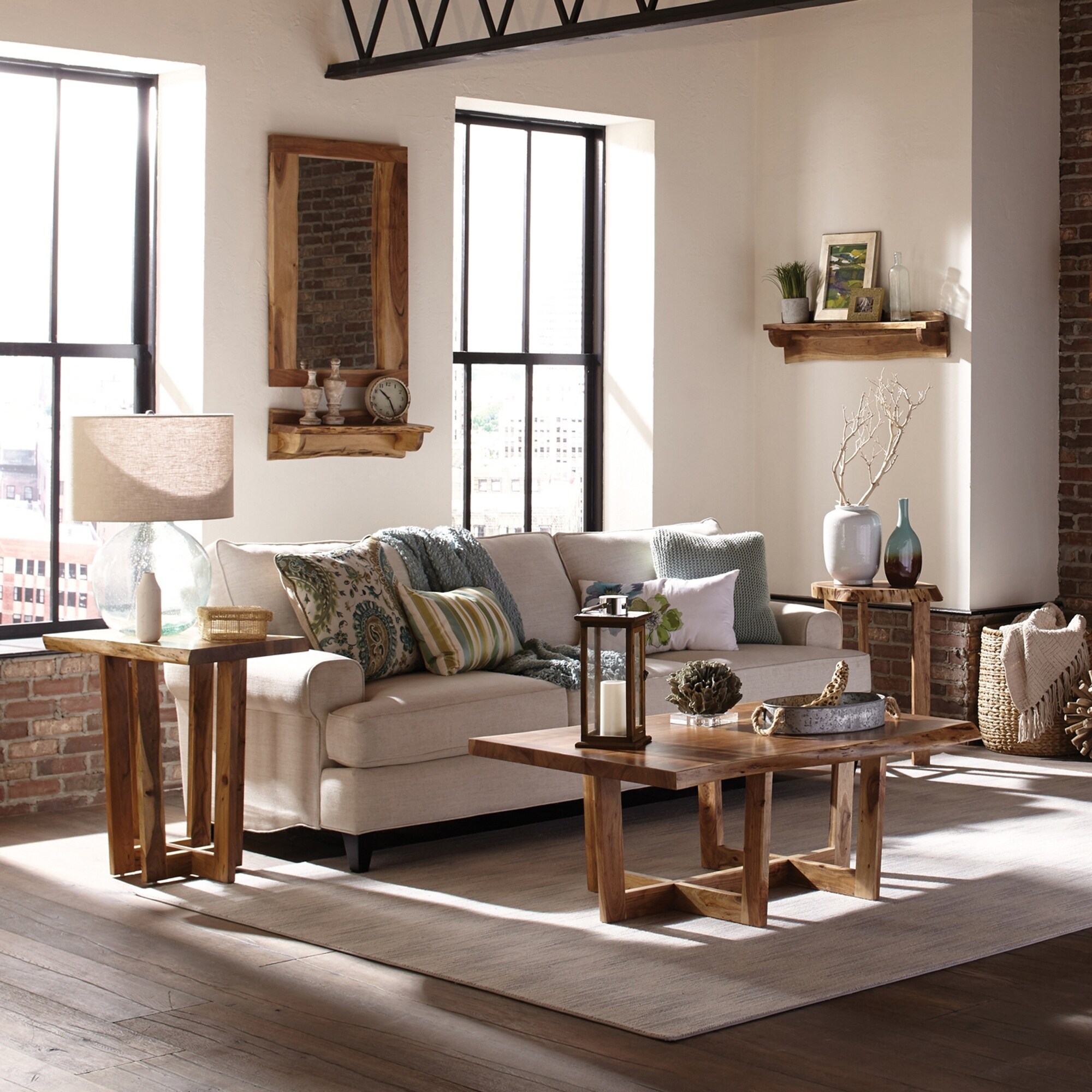 Berkshire 20 Natural Live Edge Solid Wood Round End Table Overstock 20969212