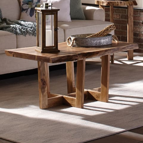 Berkshire Solid Wood Natural Live Edge Lodge Coffee Table