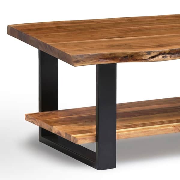 Alpine 48 Natural Live Edge Wood Coffee Table On 20969227 Natural Live Edge Wood Coffee Table