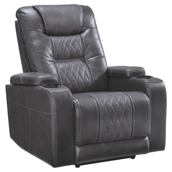 Signature Design by Ashley Gray Composer Power Recliner w/Adjustable