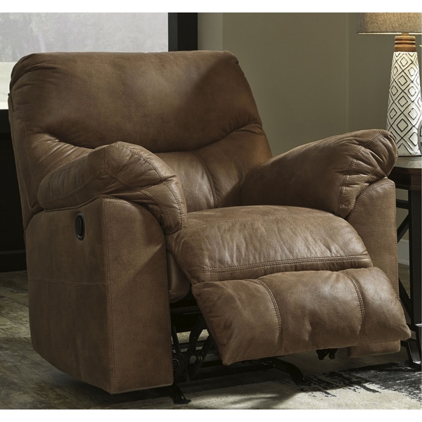 Signature Design By Ashley McClelland Gray Zero Wall Wide Seat Recliner ...