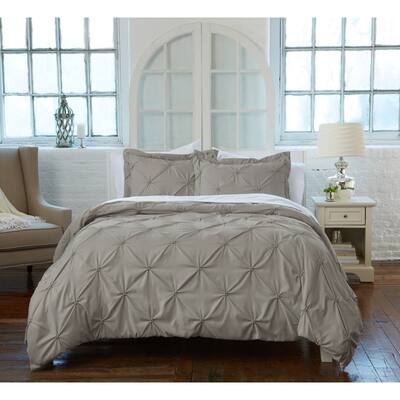 Grey Pintuck Duvet Covers Sets Find Great Bedding Deals