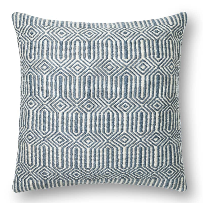 22-inch Indoor/Outdoor Geometric Throw Pillow OR Cover