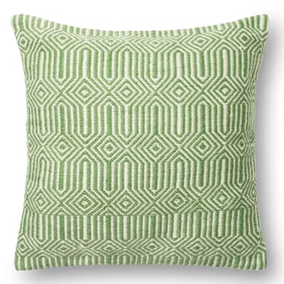 22-inch Indoor/Outdoor Geometric Throw Pillow OR Cover