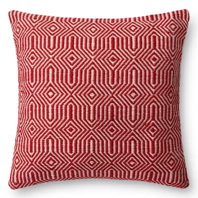 22-inch Indoor/Outdoor Geometric Throw Pillow OR Cover