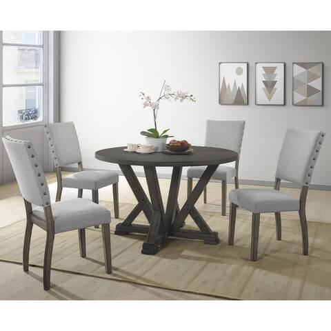 Best Master Furniture 5 Pcs Antique Grey Dinette Set