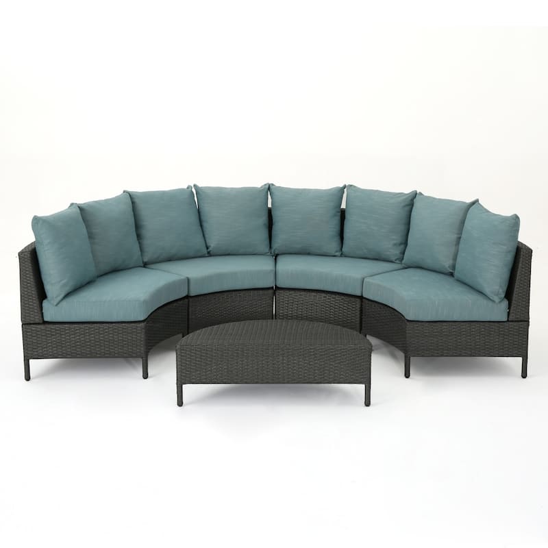 Newton Outdoor 4-seater Sectional Sofa Set by Christopher Knight Home
