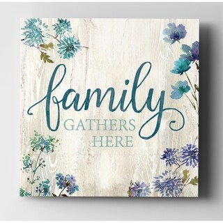 Family Gathers Here - Premium Gallery Wrapped Canvas