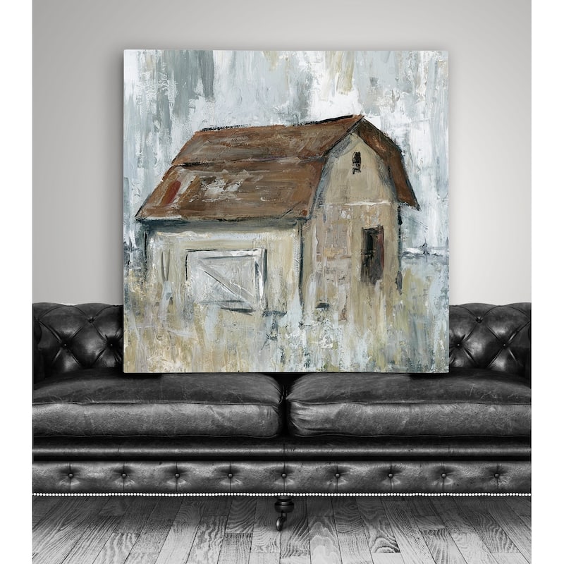 Barn At Dusk - Premium Gallery Wrapped Canvas