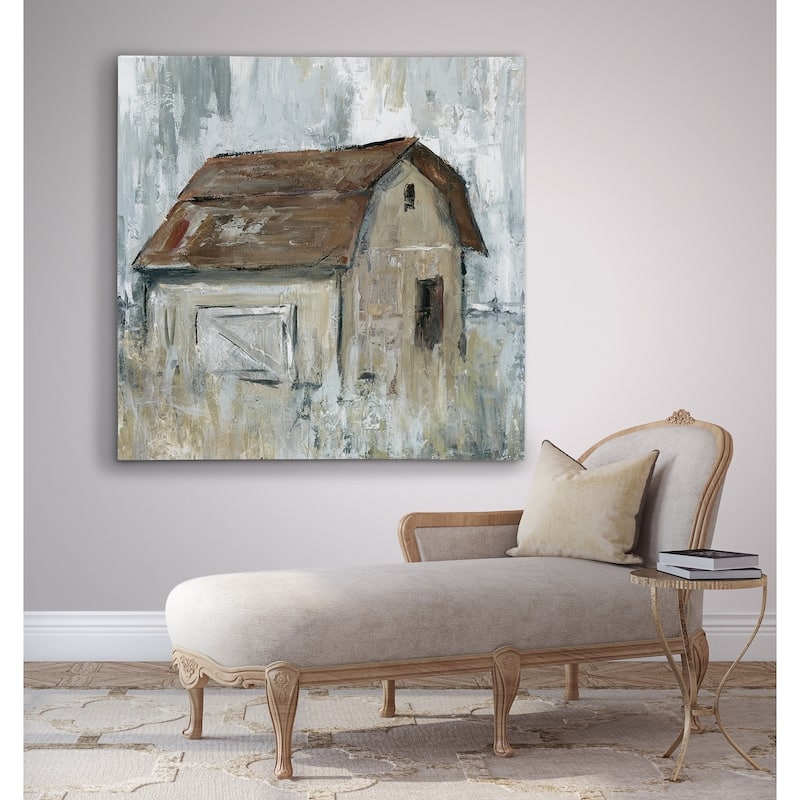 Barn At Dusk - Premium Gallery Wrapped Canvas
