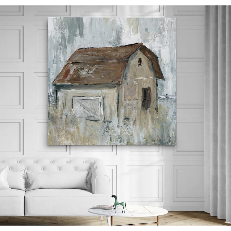 Barn At Dusk - Premium Gallery Wrapped Canvas