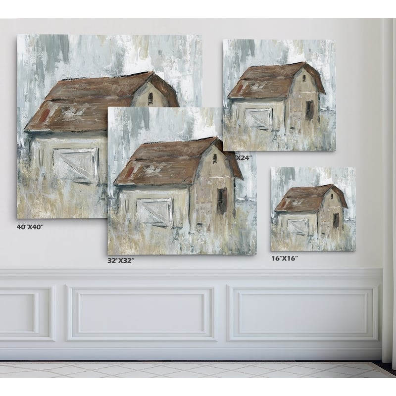 Barn At Dusk - Premium Gallery Wrapped Canvas