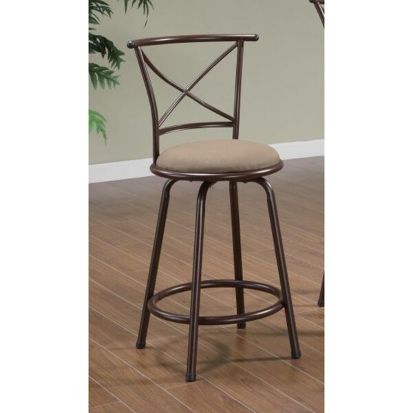 Shop Contemporary Cross Back Metal Counter Height Chair ...
