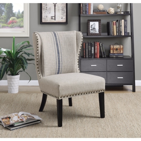 Vintage Inspired Accent Chair Gray Blue Free Shipping Today Vintage Inspired Accent Chair Gray Blue