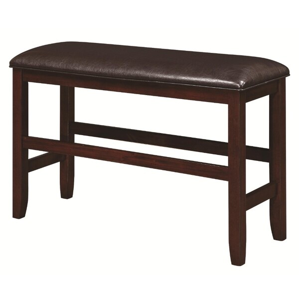 Transitional Counter Height Bench With Leatherette Seat Dark Brown 8c3f5ef1 E3d7 4d05 Bc00 D33e185b3e86 600 