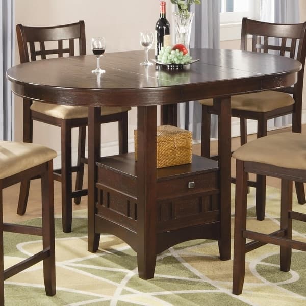 Dilate Counter Height Dining Table, Warm Brown - - 20975672