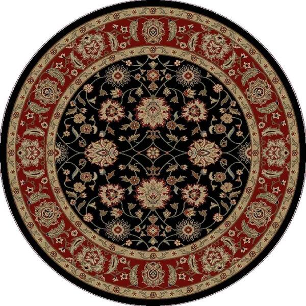 Concord Global Ankara Chobi Black Round Rug 7 10 X Ankara Chobi Black Round Rug