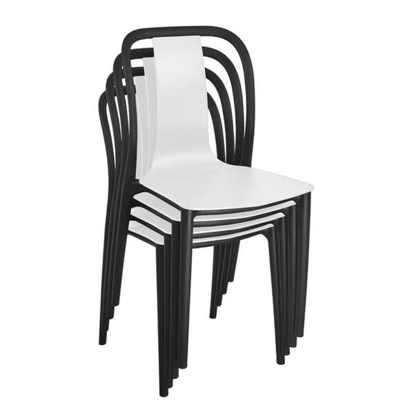 Shop Minimax Decor Modern Style Dining Chair Indoor Outdoor Stackable Pre Assembled Set Of 4 Four Vibrant Color Options Overstock 20977843