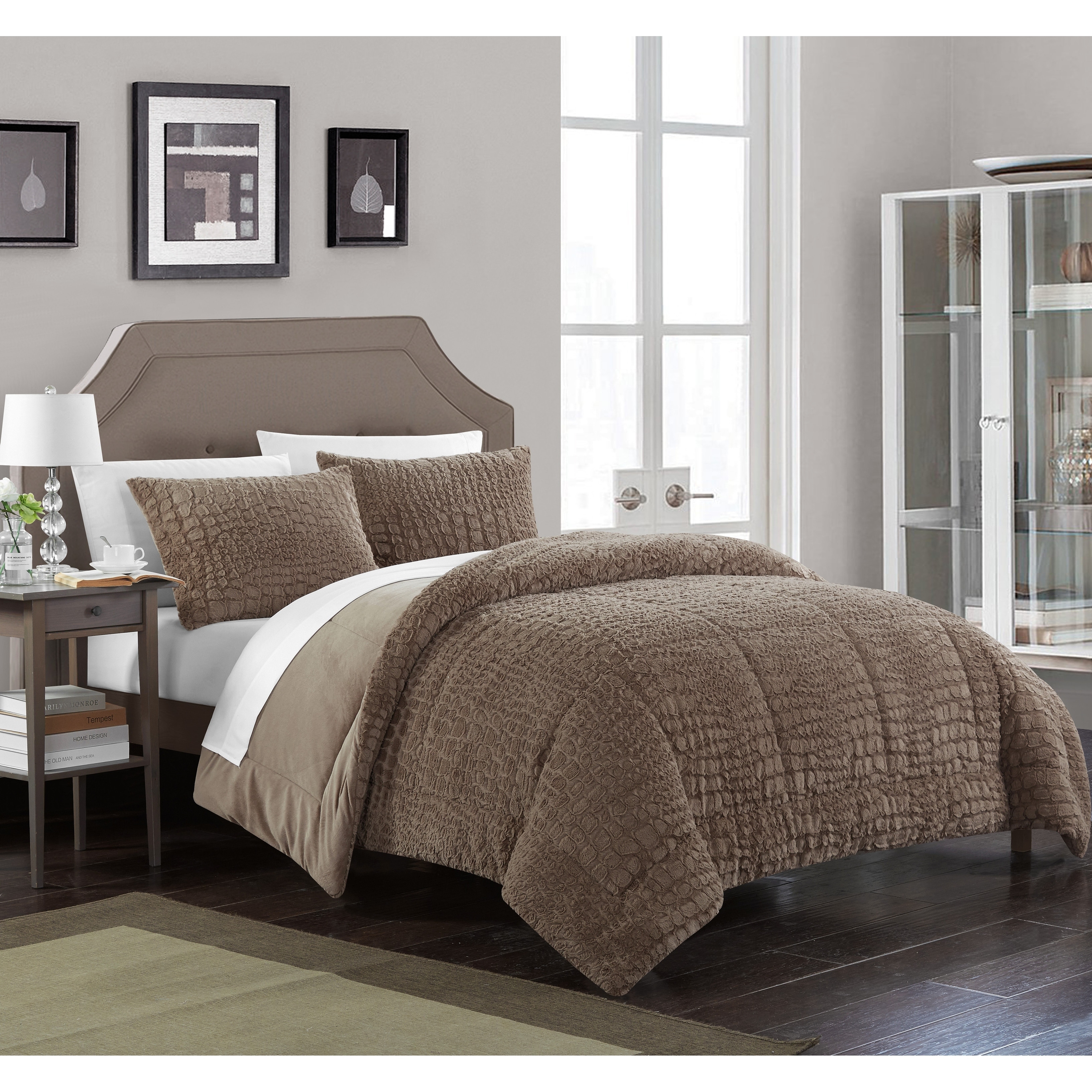Chic Home Caimani 7 Piece Bed In A Bag Comforter Set Faux Fur Brown Chic Home Caimani 7 Piece Bed In A Bag Comforter Set Faux Fur Brown