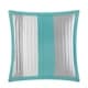 preview thumbnail 4 of 4, Chic Home Hester Turquoise Color Block 10-piece Bed in a Bag Set