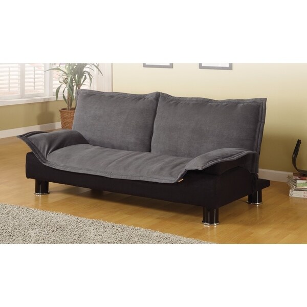 Casual Styled Comfy Sofa Bed Gray And Brown
