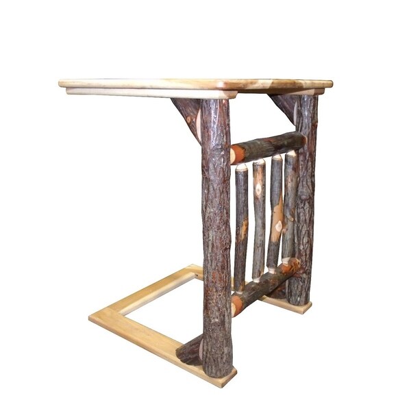 Hickory Over The Arm Sofa Table Caddy With Spindle Front