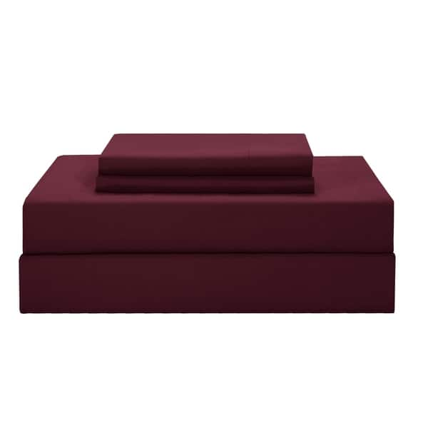 Chic Home Design Ayelet 10-Piece Burgundy Queen Comforter Set in the  Bedding Sets department at