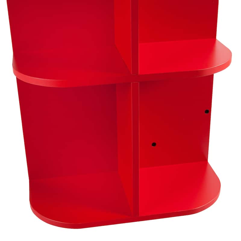 SEI Furniture Eastwick Farmhouse Red Foldable Rolling Sewing Table/ Craft Station