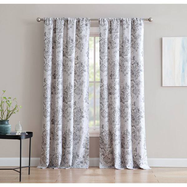 Shop An Damask 84 Inch Window Curtain With Rod Pocket Single
